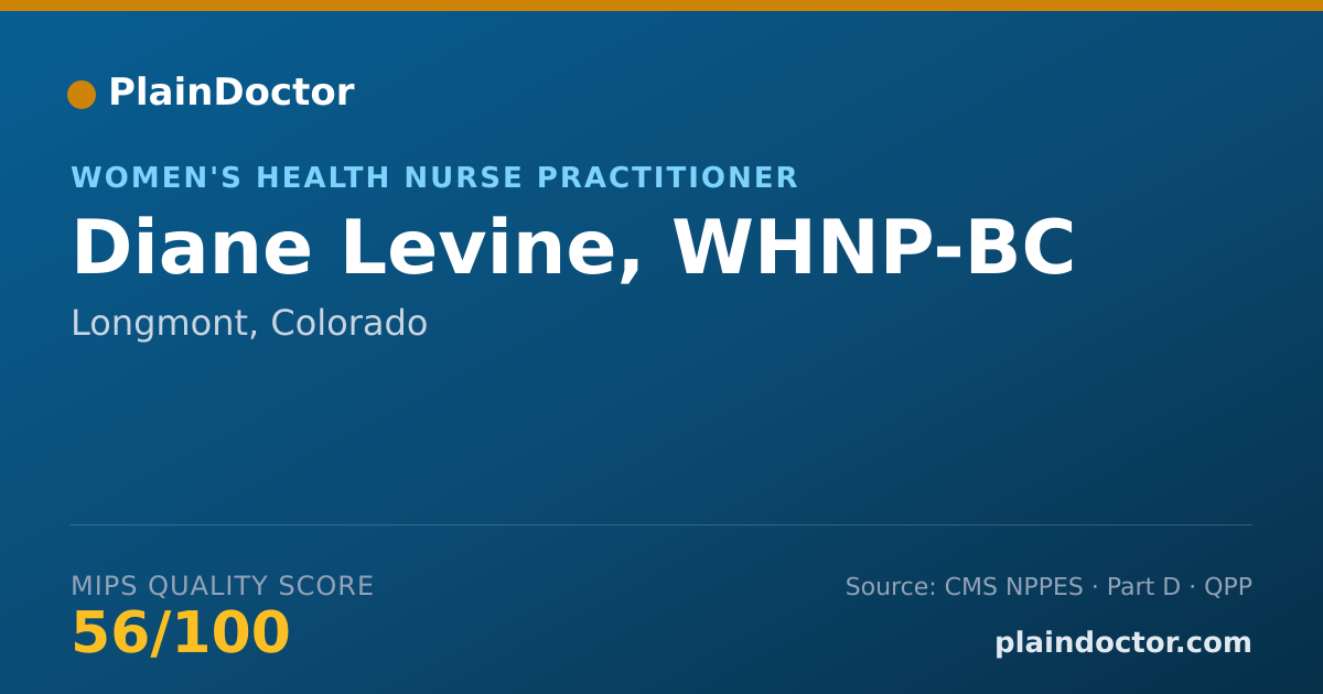 Shareable card for Diane Levine, WHNP-BC - Women's Health Nurse Practitioner, Longmont, CO