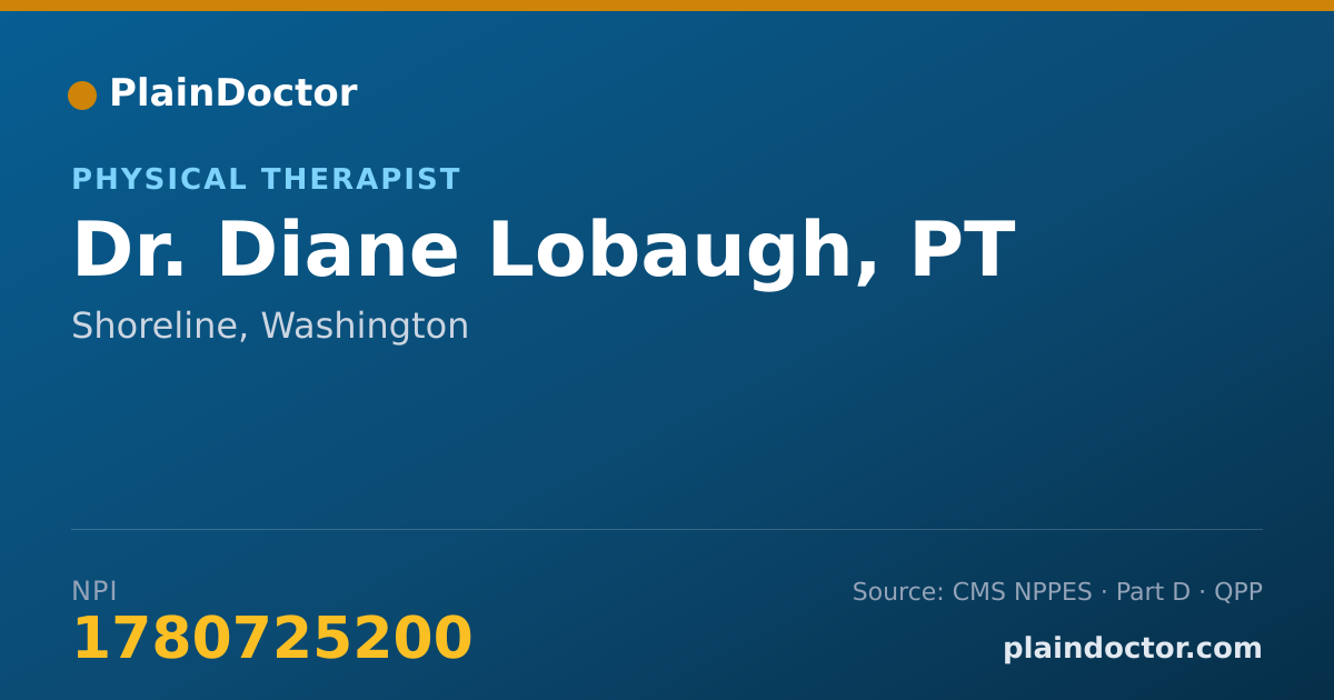 Shareable card for Diane Lobaugh, PT - Physical Therapist, Shoreline, WA