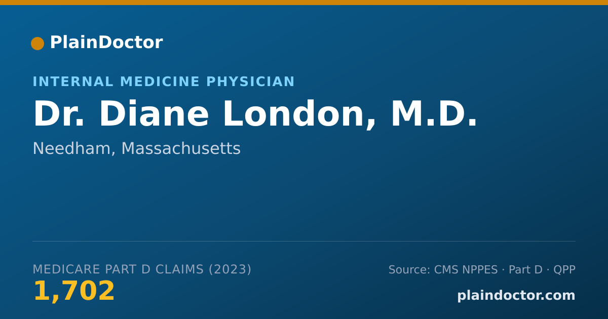 Shareable card for Diane London, M.D. - Internal Medicine Physician, Needham, MA