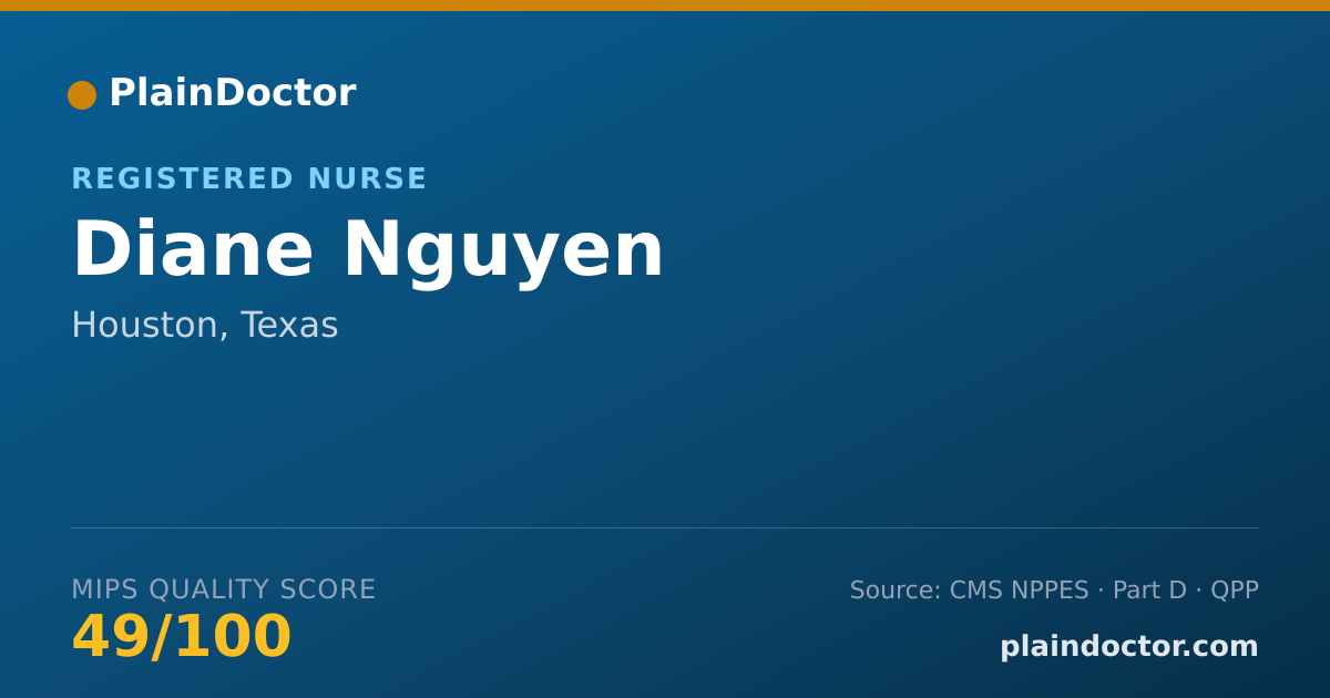 Shareable card for Diane Nguyen - Registered Nurse, Houston, TX