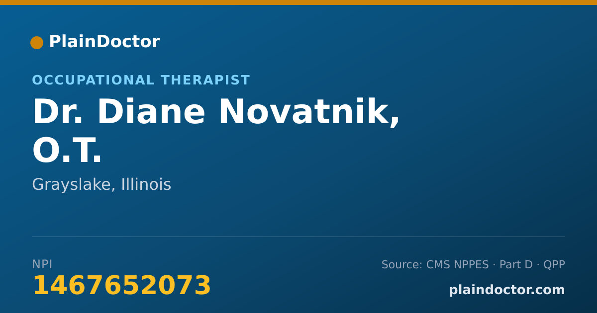 Shareable card for Diane Novatnik, O.T. - Occupational Therapist, Grayslake, IL