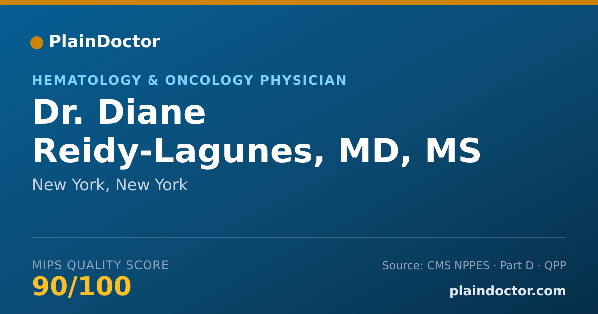 Shareable card for Diane Reidy-Lagunes, MD, MS - Hematology & Oncology Physician, New York, NY