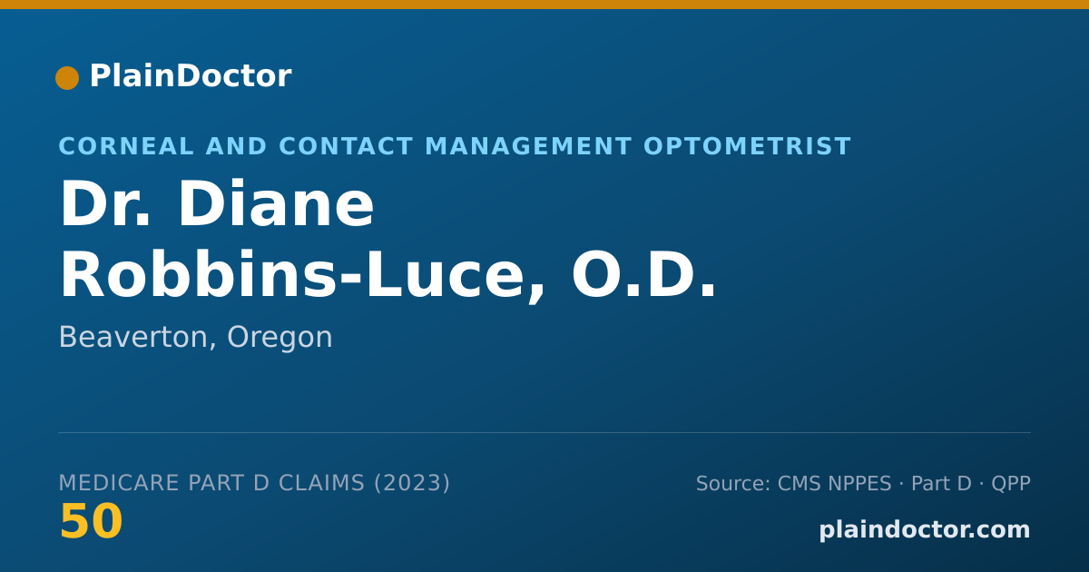Shareable card for Diane Robbins-Luce, O.D. - Corneal and Contact Management Optometrist, Beaverton, OR