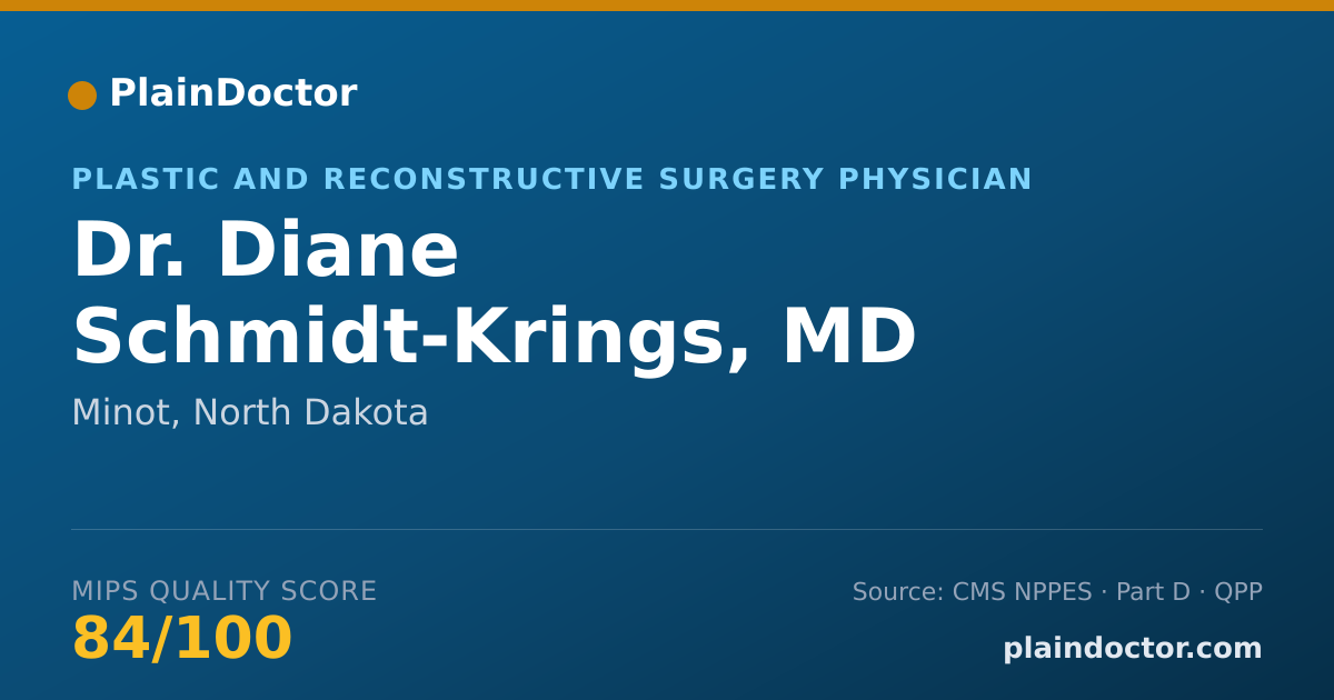 Shareable card for Diane Schmidt-Krings, MD - Plastic and Reconstructive Surgery Physician, Minot, ND