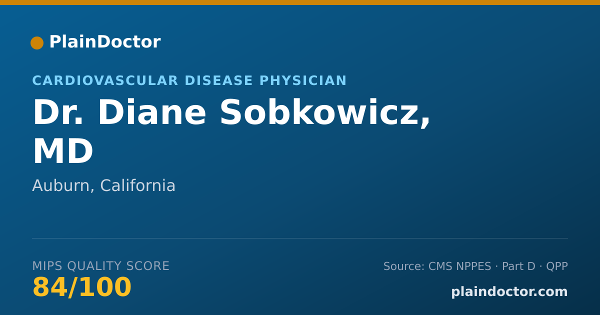 Shareable card for Diane Sobkowicz, MD - Cardiovascular Disease Physician, Auburn, CA