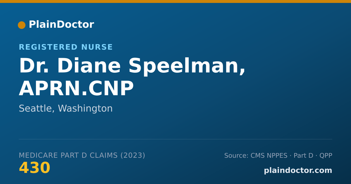 Shareable card for Diane Speelman, APRN.CNP - Registered Nurse, Seattle, WA