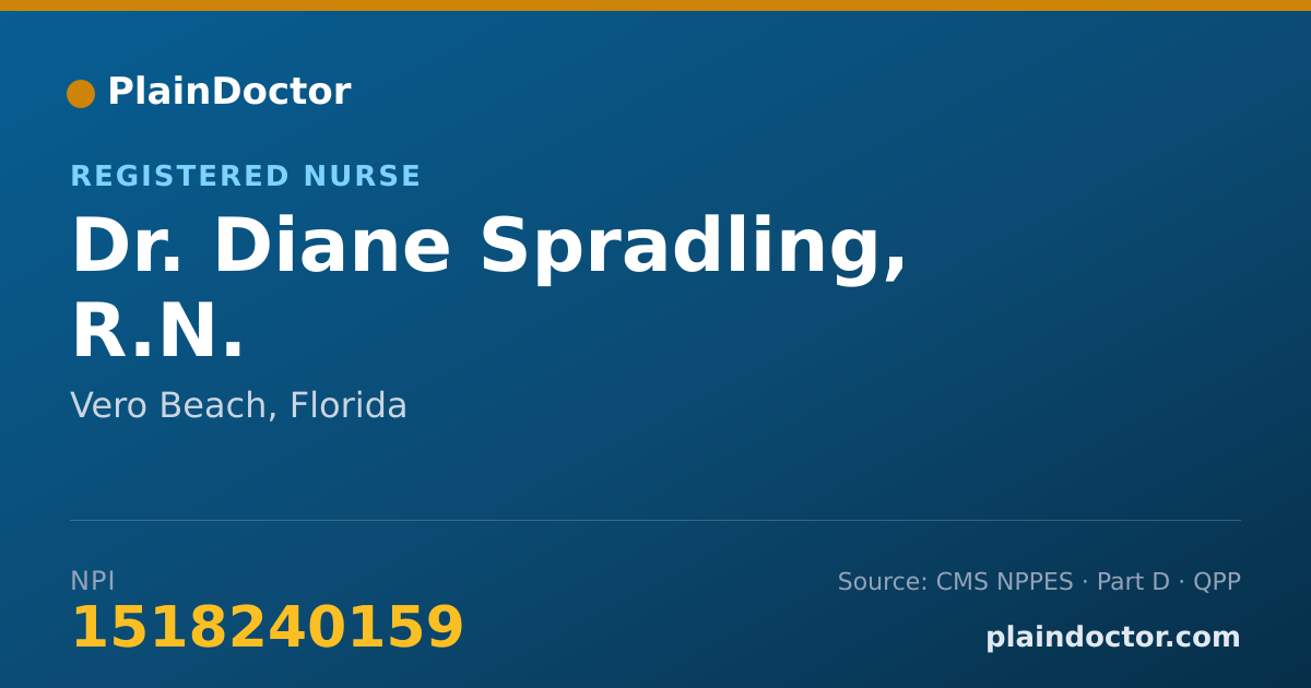 Shareable card for Diane Spradling, R.N. - Registered Nurse, Vero Beach, FL
