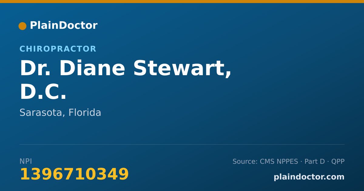 Shareable card for Diane Stewart, D.C. - Chiropractor, Sarasota, FL