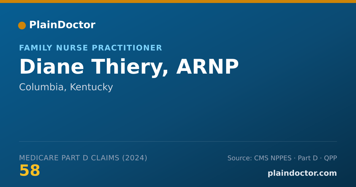 Shareable card for Diane Thiery, ARNP - Family Nurse Practitioner, Columbia, KY