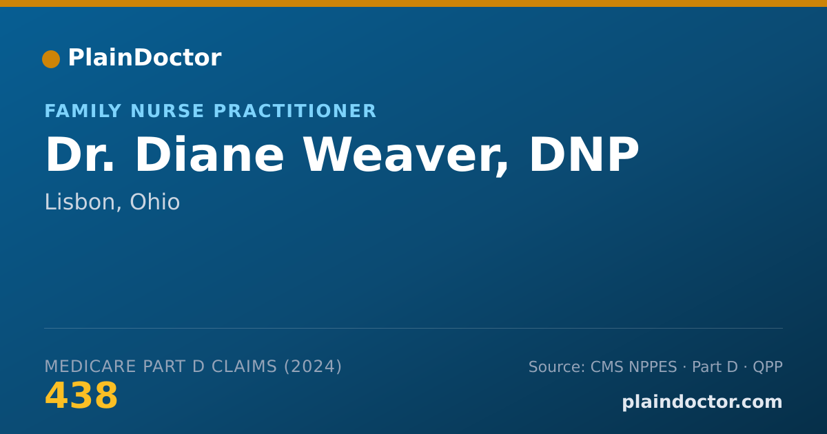 Shareable card for Diane Weaver, DNP - Family Nurse Practitioner, Lisbon, OH