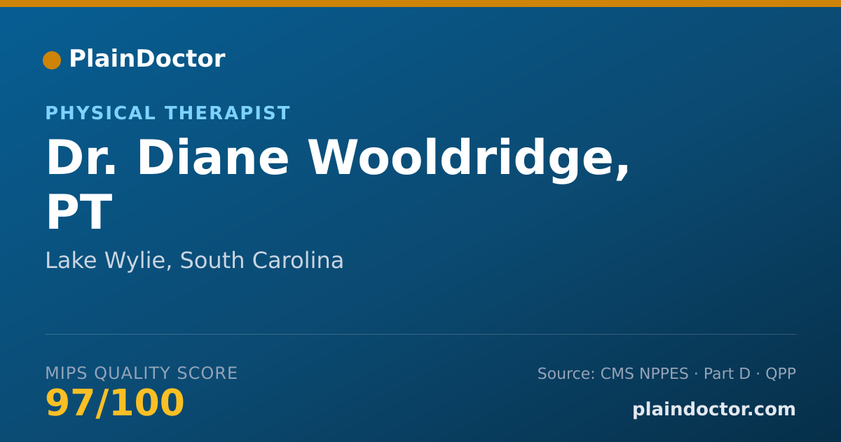 Shareable card for Diane Wooldridge, PT - Physical Therapist, Lake Wylie, SC