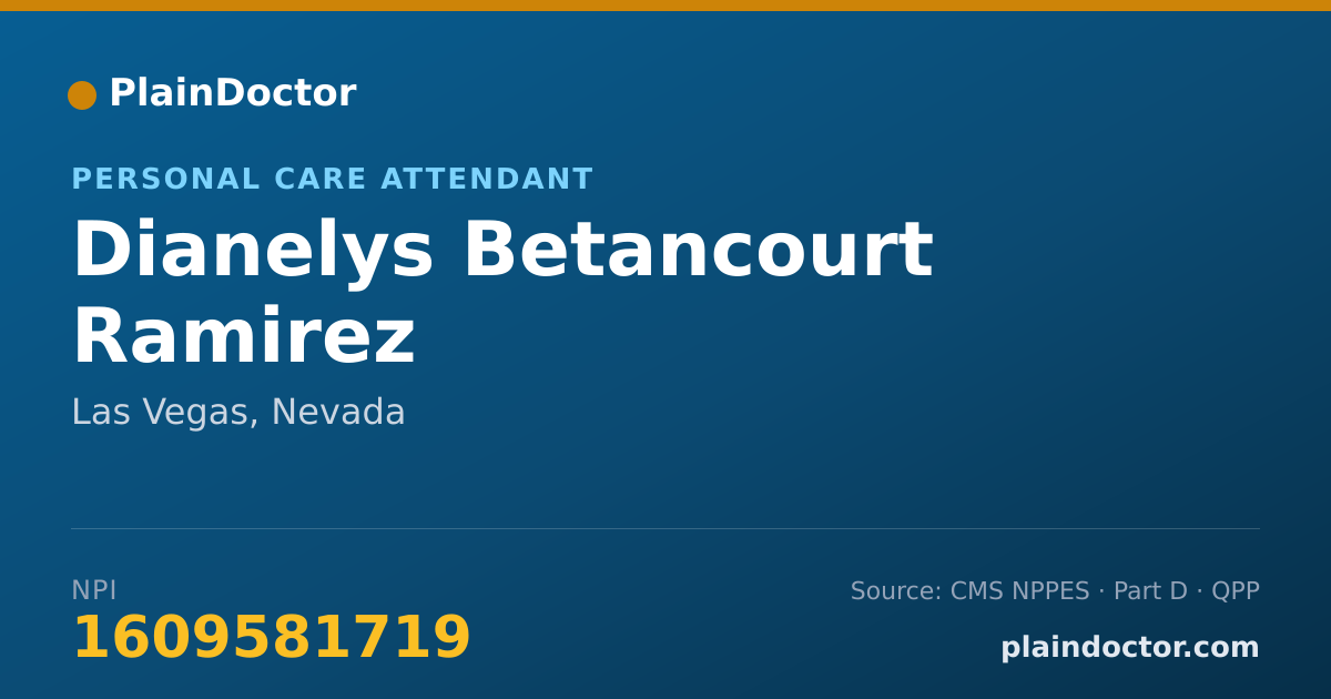 Shareable card for Dianelys Betancourt Ramirez - Personal Care Attendant, Las Vegas, NV