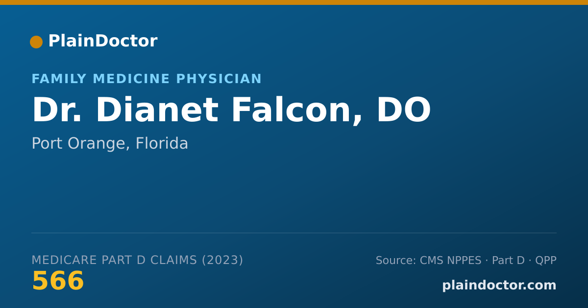 Shareable card for Dianet Falcon, DO - Family Medicine Physician, Port Orange, FL