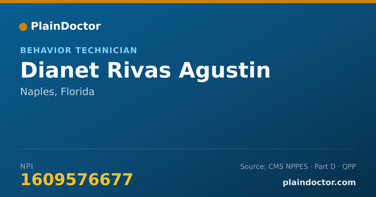 Shareable card for Dianet Rivas Agustin - Behavior Technician, Naples, FL