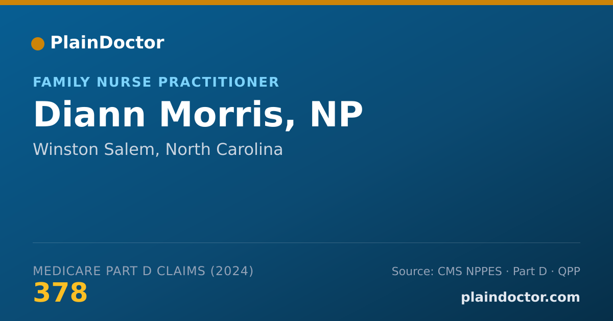 Shareable card for Diann Morris, NP - Family Nurse Practitioner, Winston Salem, NC