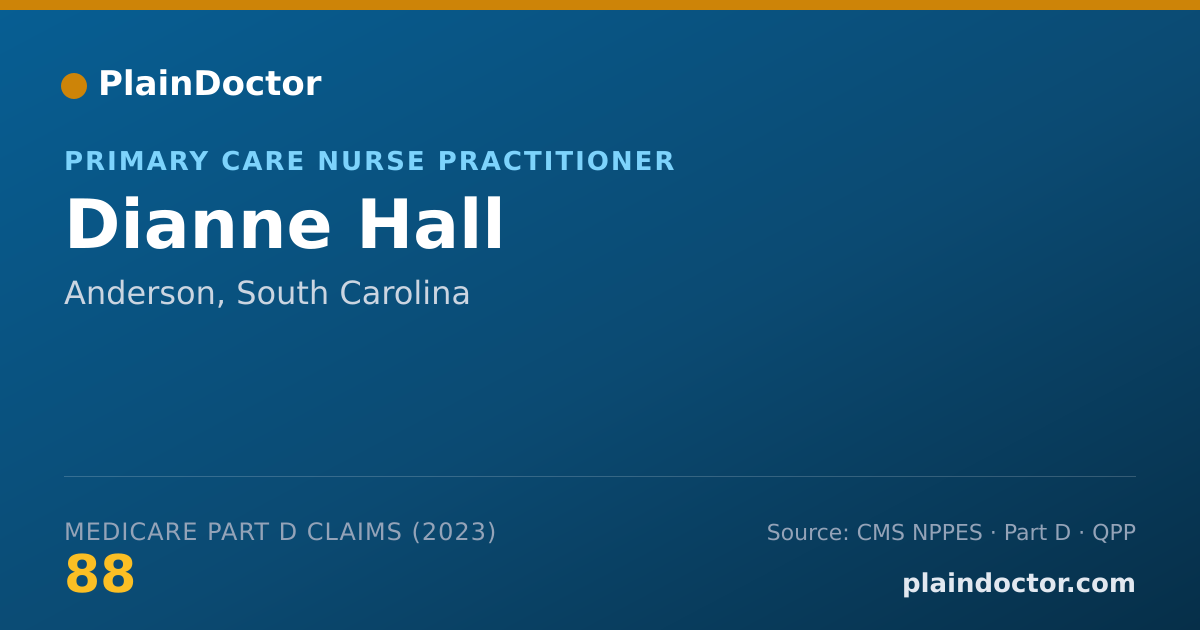 Shareable card for Dianne Hall - Primary Care Nurse Practitioner, Anderson, SC