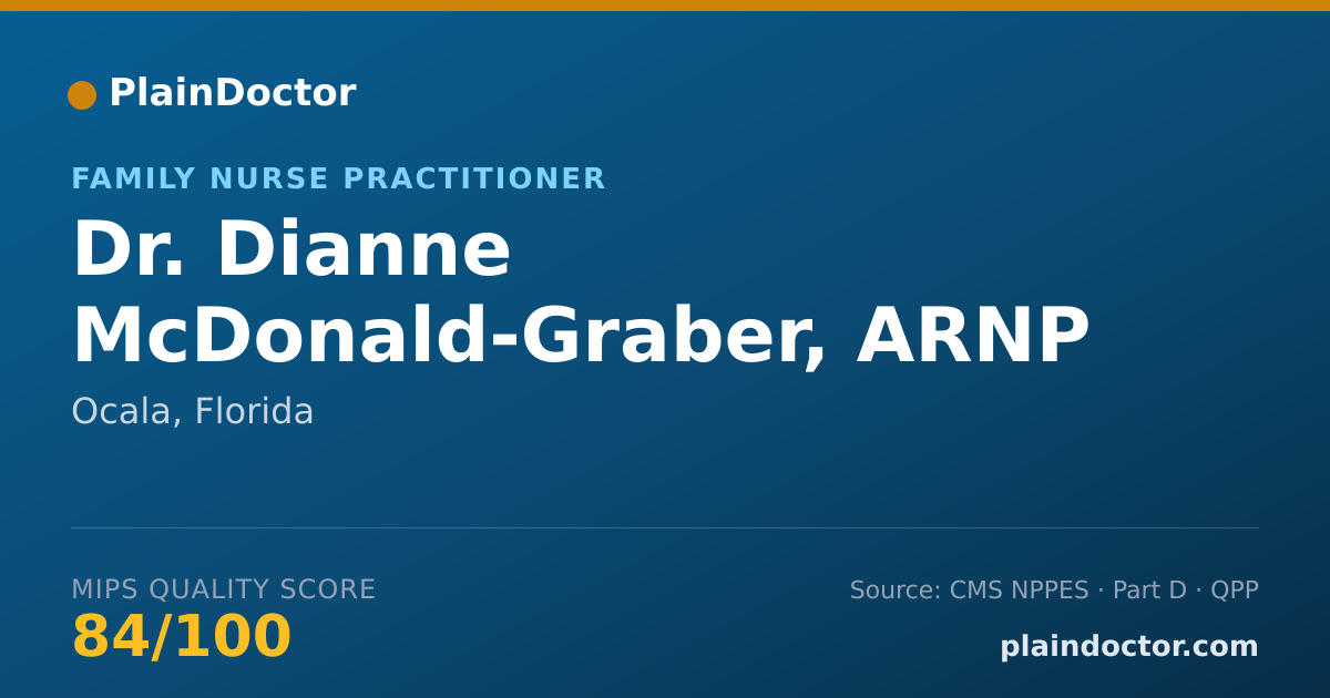 Shareable card for Dianne McDonald-Graber, ARNP - Family Nurse Practitioner, Ocala, FL