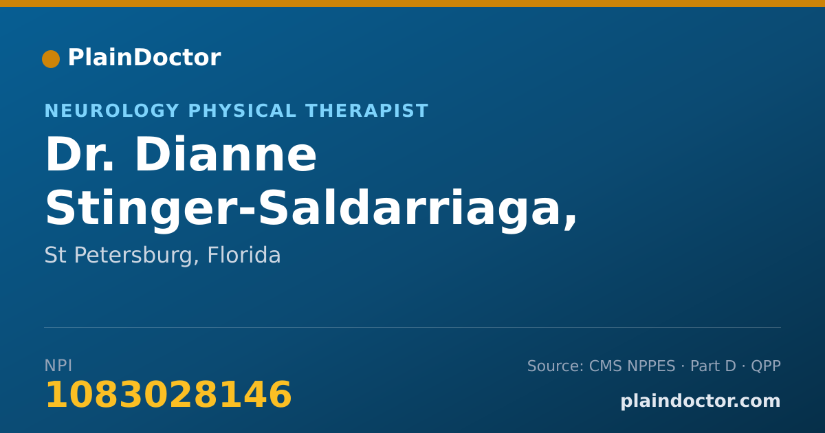 Shareable card for Dianne Stinger-Saldarriaga, PT - Neurology Physical Therapist, St Petersburg, FL