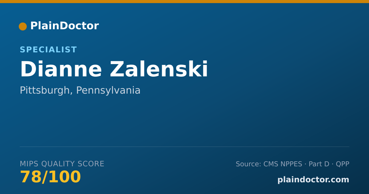 Shareable card for Dianne Zalenski - Specialist, Pittsburgh, PA