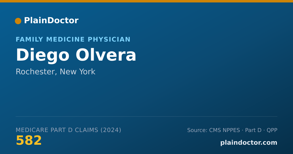 Shareable card for Diego Olvera - Family Medicine Physician, Rochester, NY