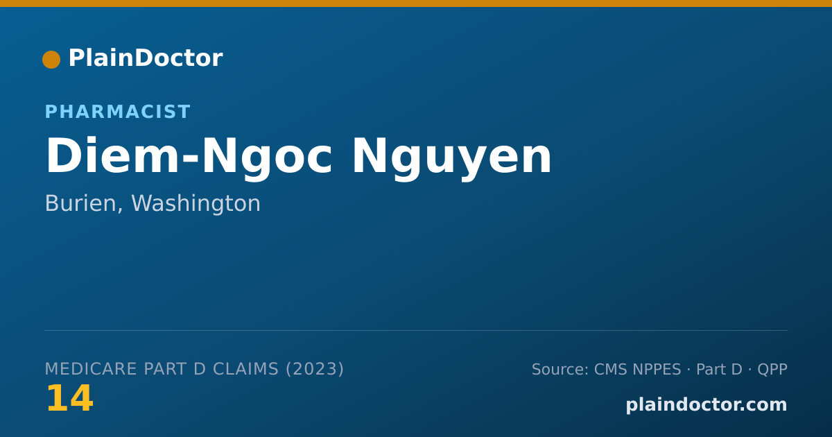 Shareable card for Diem-Ngoc Nguyen - Pharmacist, Burien, WA