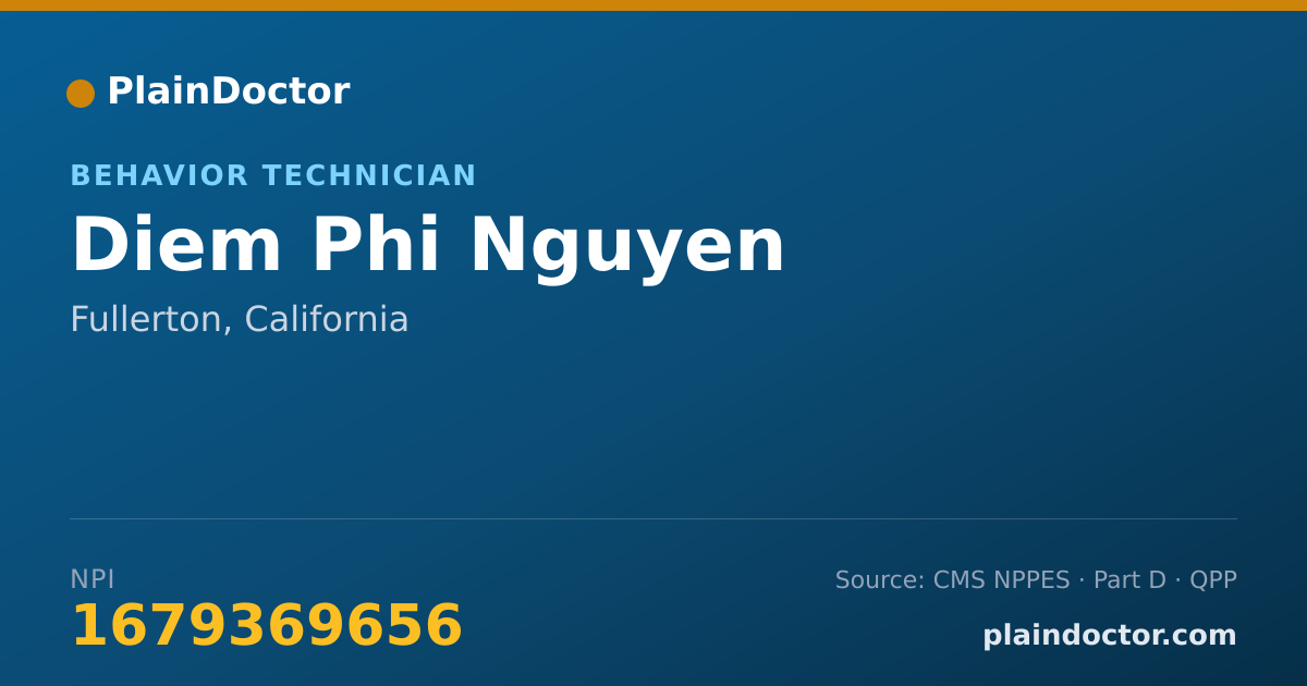 Shareable card for Diem Phi Nguyen - Behavior Technician, Fullerton, CA