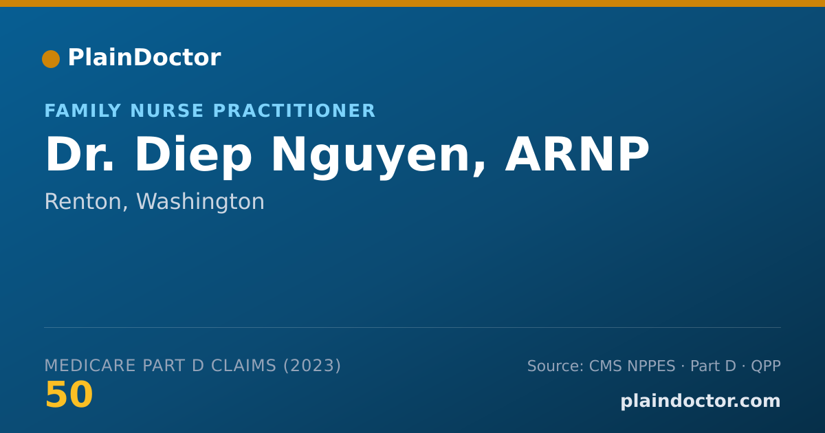 Shareable card for Diep Nguyen, ARNP - Family Nurse Practitioner, Renton, WA