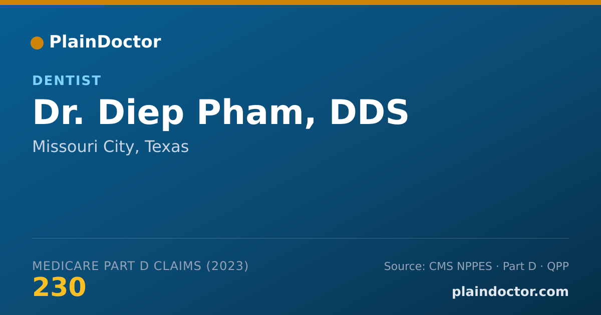 Shareable card for Diep Pham, DDS - Dentist, Missouri City, TX