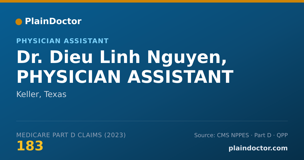 Shareable card for Dieu Linh Nguyen, PHYSICIAN ASSISTANT - Physician Assistant, Keller, TX