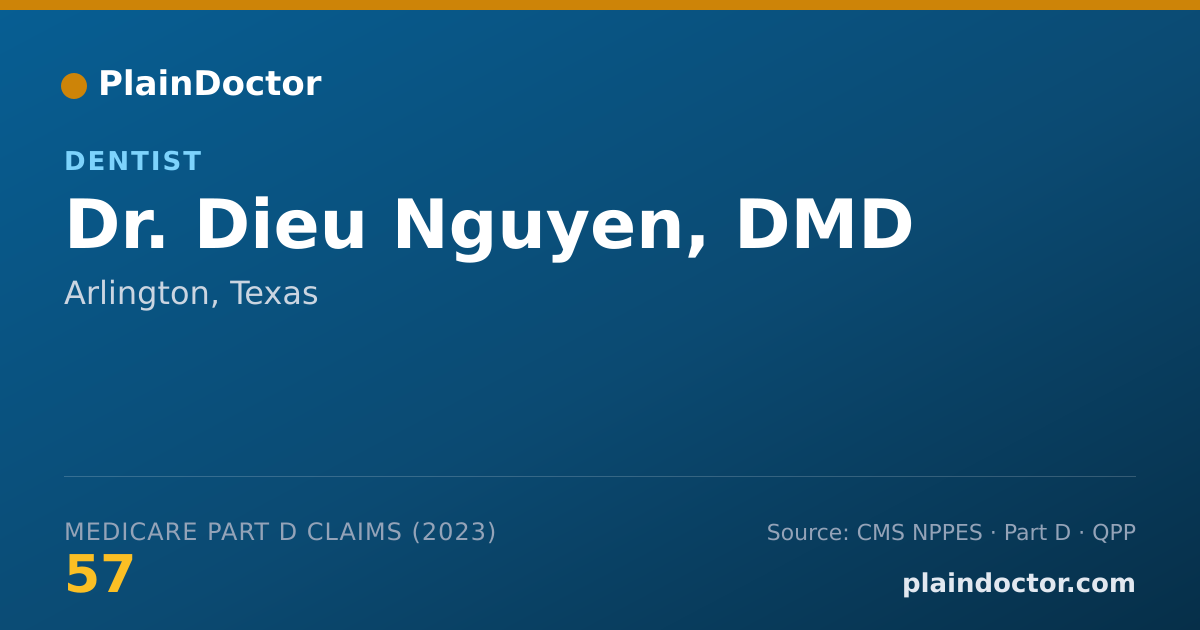 Shareable card for Dieu Nguyen, DMD - Dentist, Arlington, TX