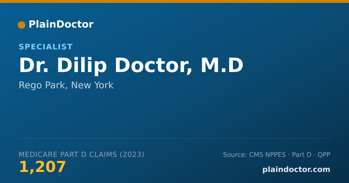Shareable card for Dilip Doctor, M.D - Specialist, Rego Park, NY