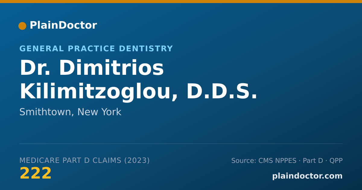 Shareable card for Dimitrios Kilimitzoglou, D.D.S. - General Practice Dentistry, Smithtown, NY