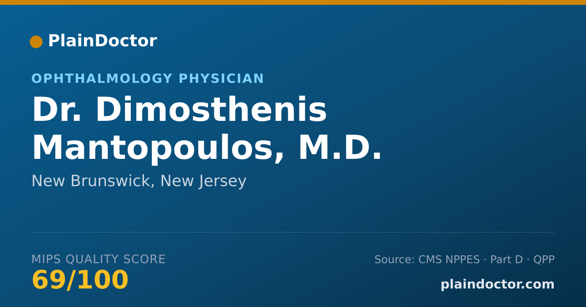 Shareable card for Dimosthenis Mantopoulos, M.D. - Ophthalmology Physician, New Brunswick, NJ