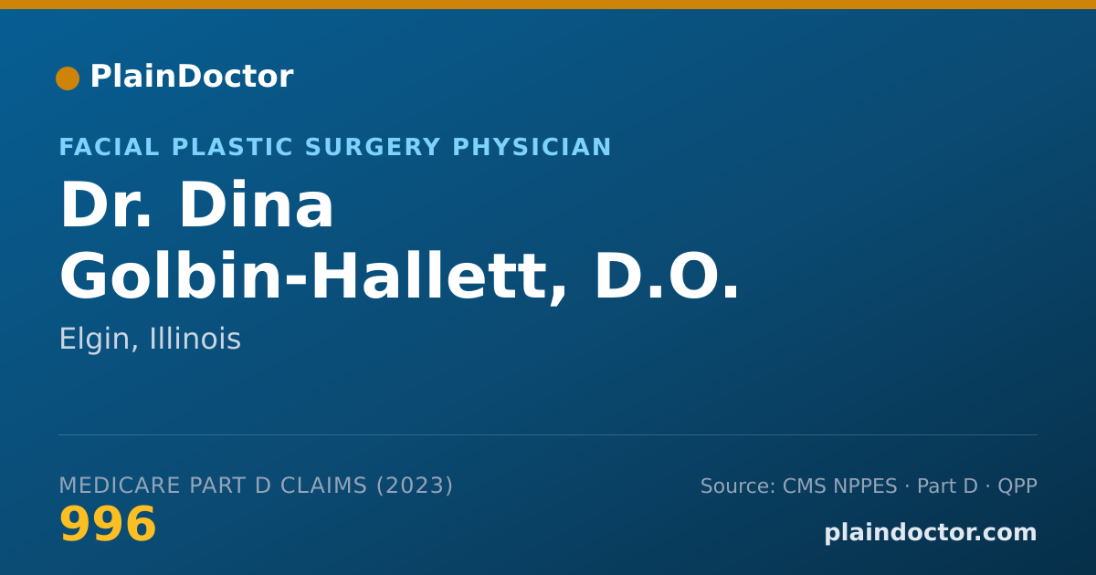 Shareable card for Dina Golbin-Hallett, D.O. - Facial Plastic Surgery Physician, Elgin, IL