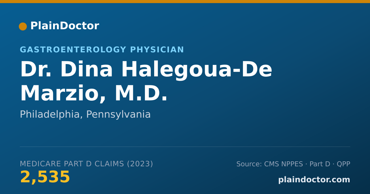 Shareable card for Dina Halegoua-De Marzio, M.D. - Gastroenterology Physician, Philadelphia, PA
