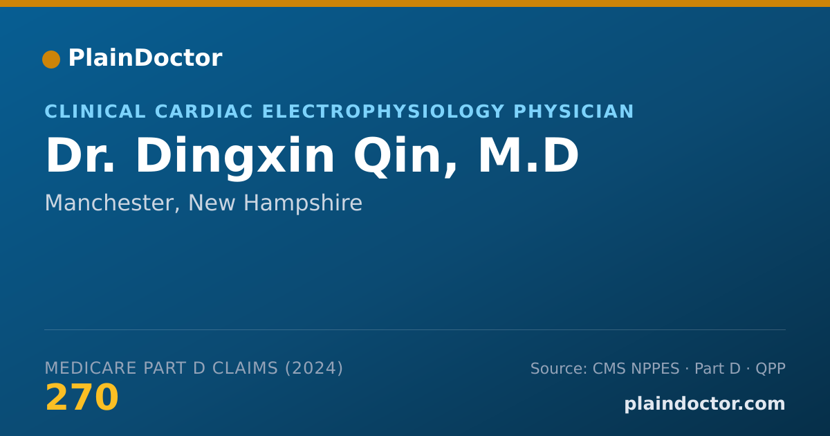 Shareable card for Dingxin Qin, M.D - Clinical Cardiac Electrophysiology Physician, Manchester, NH