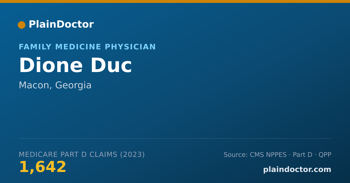 Shareable card for Dione Duc - Family Medicine Physician, Macon, GA