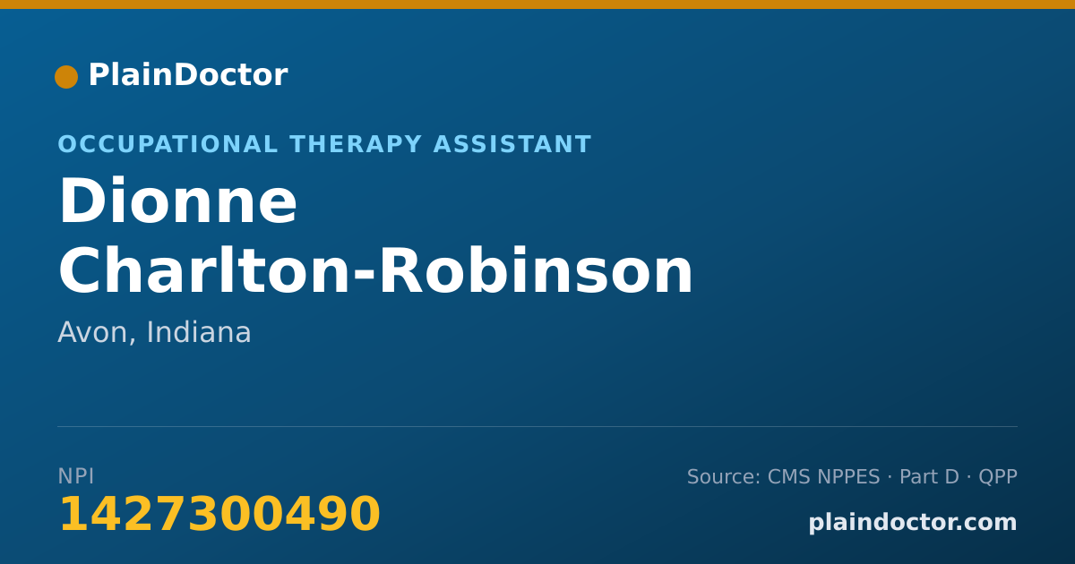 Shareable card for Dionne Charlton-Robinson - Occupational Therapy Assistant, Avon, IN