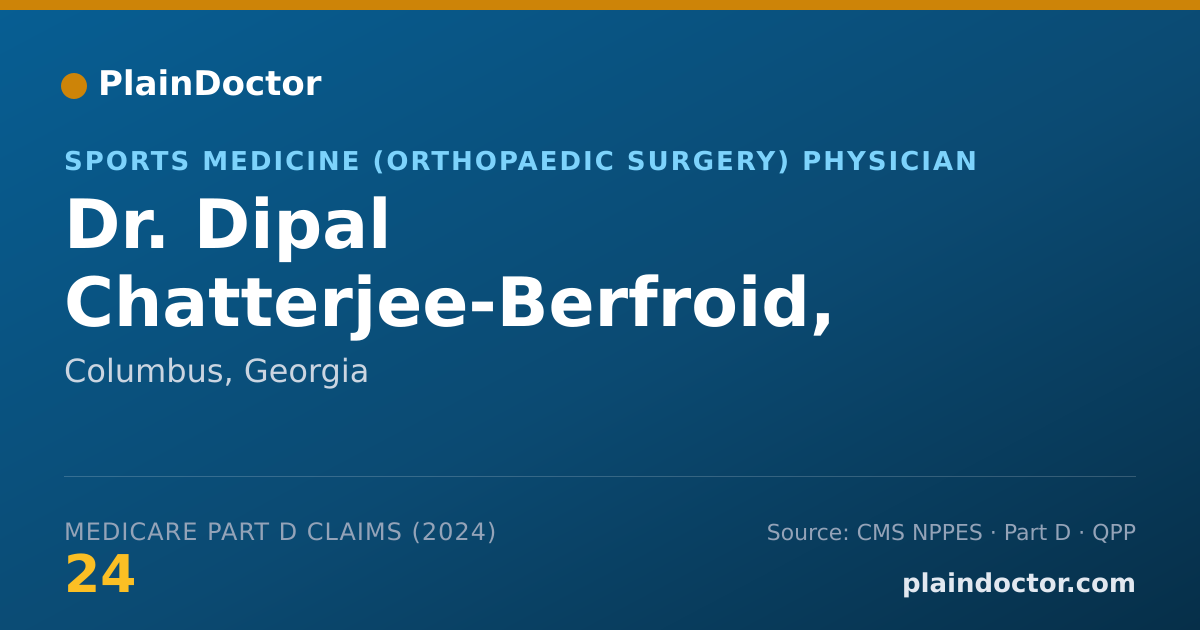 Shareable card for Dipal Chatterjee-Berfroid, M.D. - Orthopaedic Surgery Physician, Columbus, GA