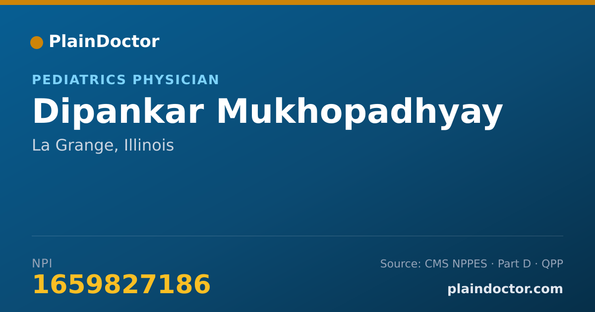 Shareable card for Dipankar Mukhopadhyay - Pediatrics Physician, La Grange, IL