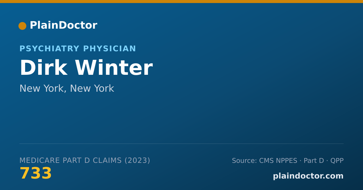 Shareable card for Dirk Winter - Psychiatry Physician, New York, NY
