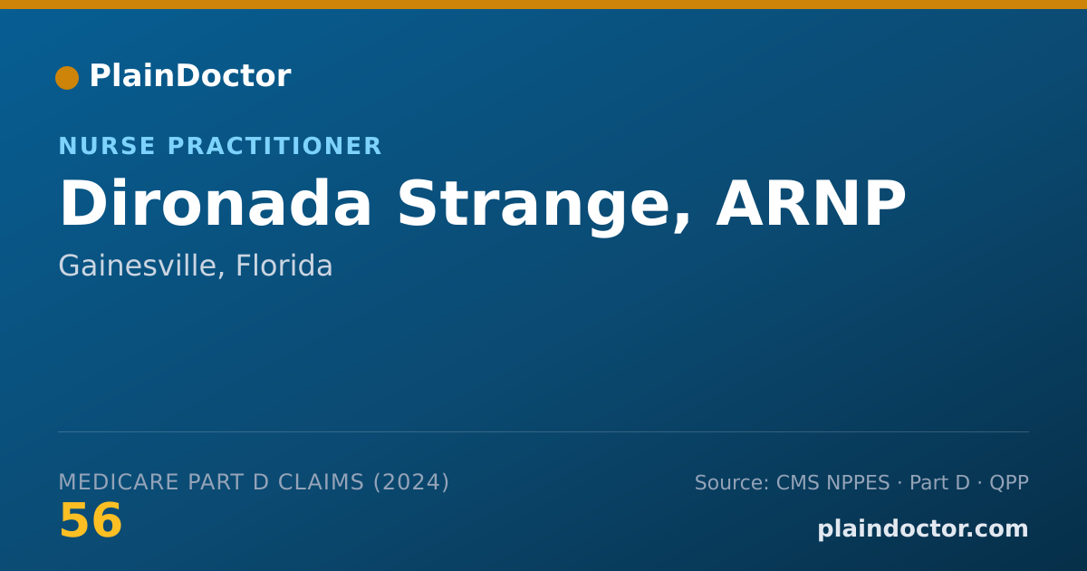 Shareable card for Dironada Strange, ARNP - Acute Care Nurse Practitioner, Gainesville, FL