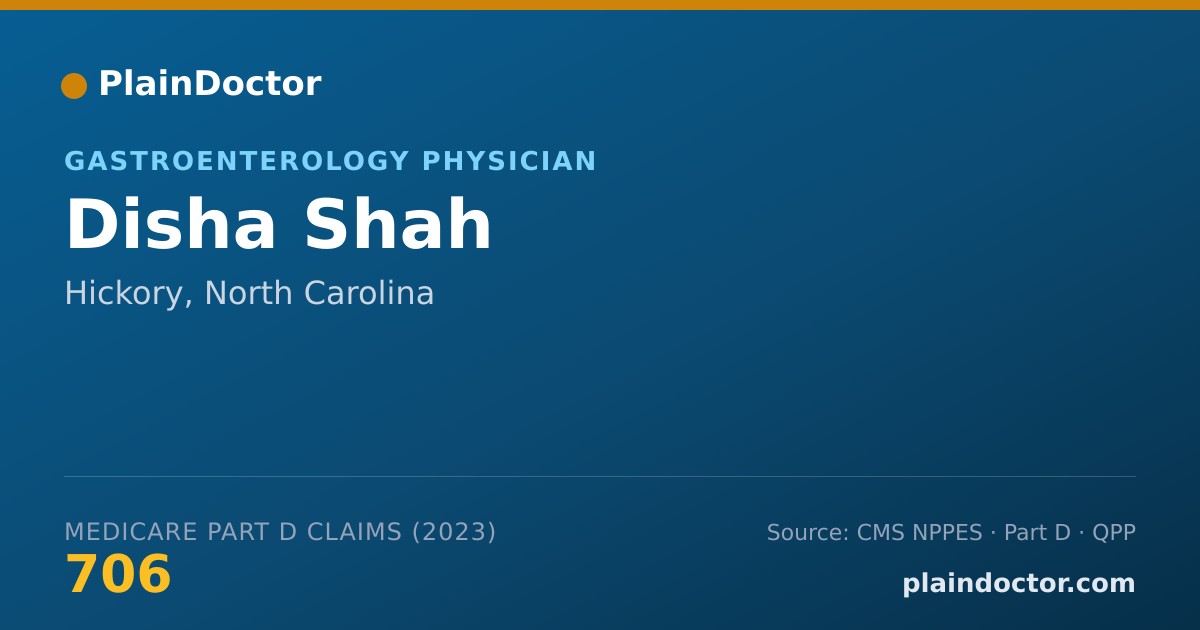 Shareable card for Disha Shah - Gastroenterology Physician, Hickory, NC