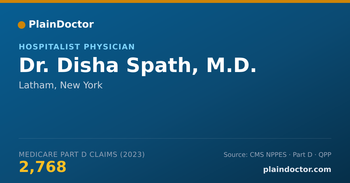 Shareable card for Disha Spath, M.D. - Hospitalist Physician, Latham, NY