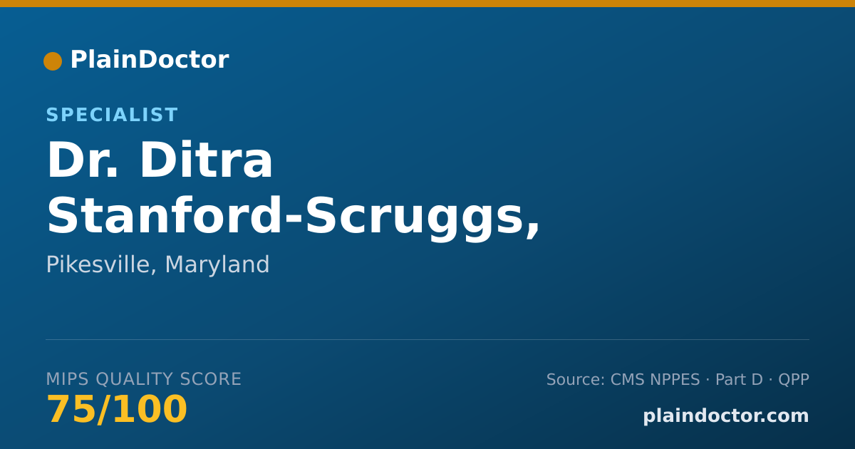 Shareable card for Ditra Stanford-Scruggs, D.P.M. - Specialist, Pikesville, MD
