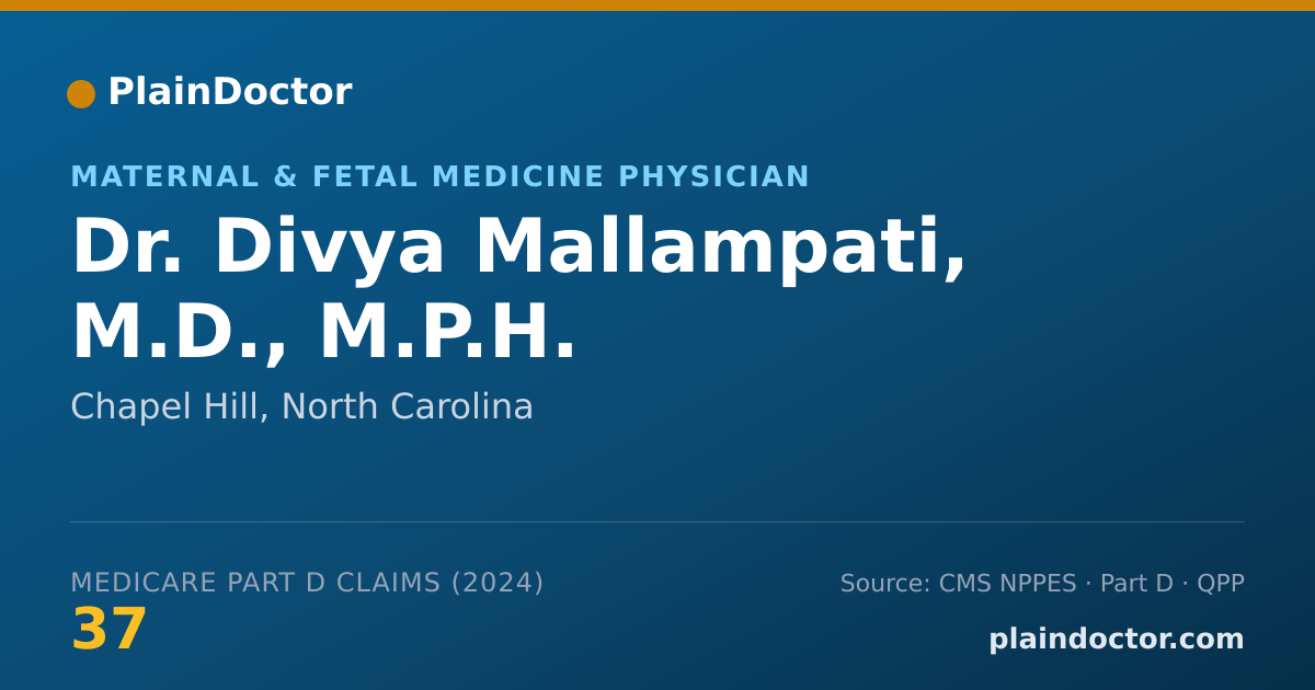 Shareable card for Divya Mallampati, M.D., M.P.H. - Maternal & Fetal Medicine Physician, Chapel Hill, NC