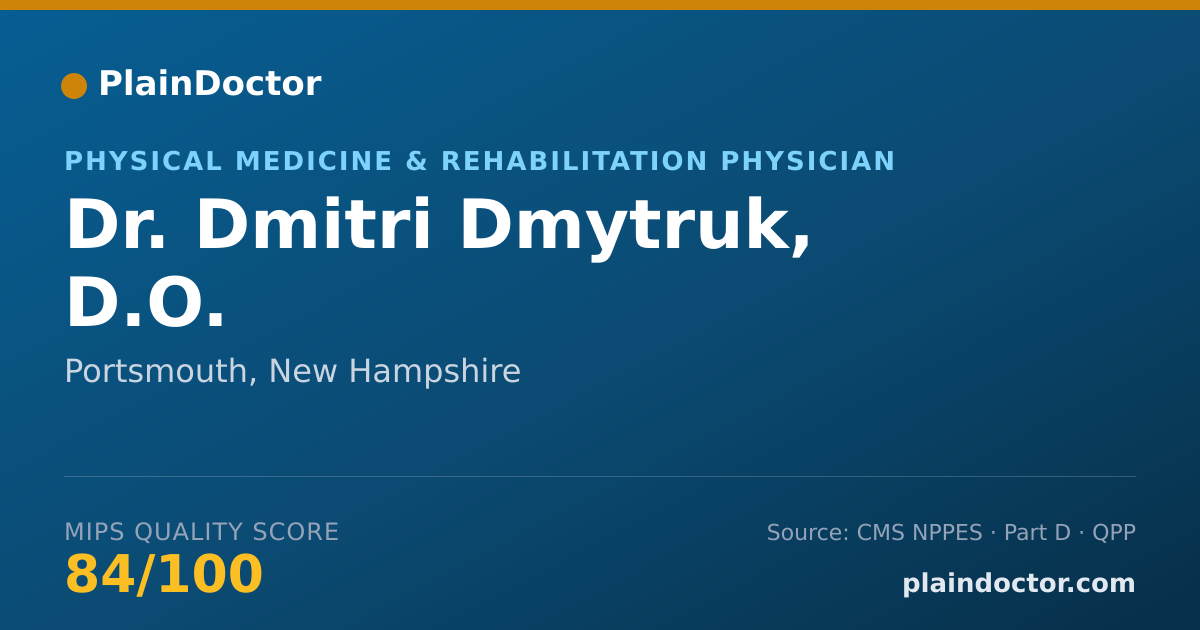 Shareable card for Dmitri Dmytruk, D.O. - Physical Medicine & Rehabilitation Physician, Portsmouth, NH