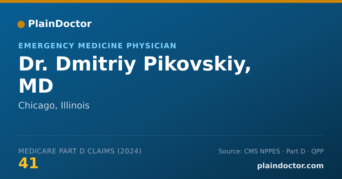 Shareable card for Dmitriy Pikovskiy, MD - Emergency Medicine Physician, Chicago, IL