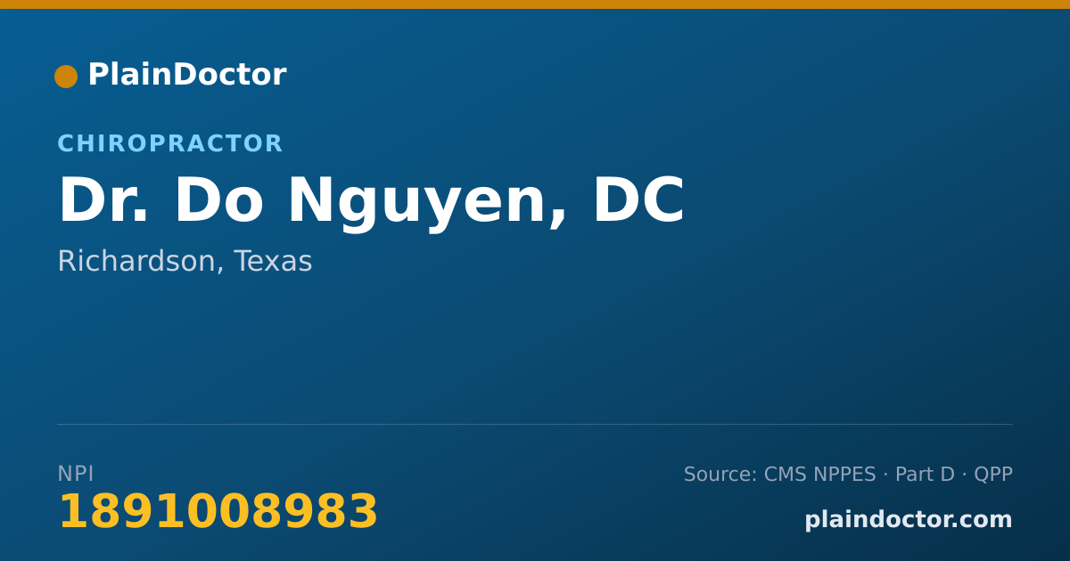 Shareable card for Do Nguyen, DC - Chiropractor, Richardson, TX