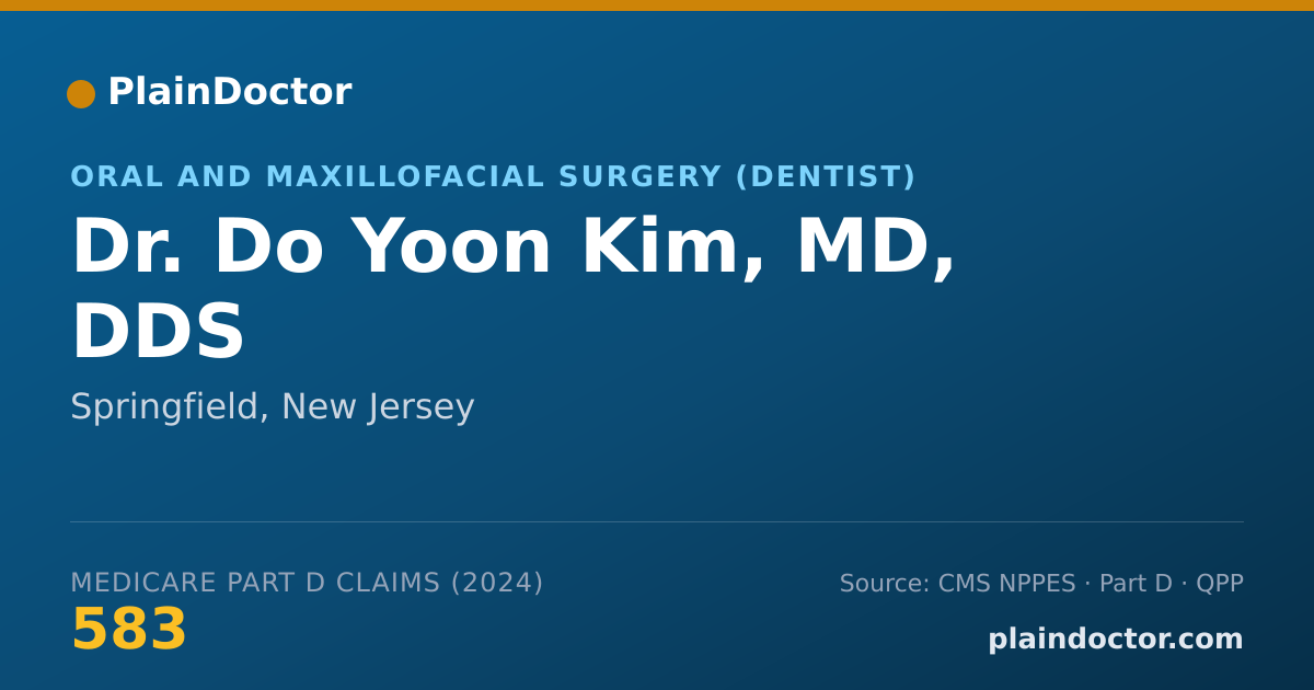 Shareable card for Do Yoon Kim, MD, DDS - Oral and Maxillofacial Surgery (Dentist), Springfield, NJ